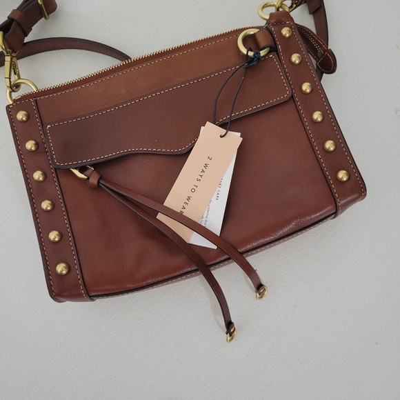 BRAND NEW Rebecca Minkoff Genuine Leather Crossbody or Shoulder Bag 2in1 (AF2) - Picture 4 of 5